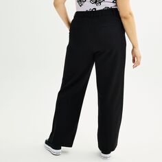 Широкие брюки больших размеров SO для юниоров с эластичной спинкой SO, черный/белый