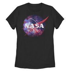 Детская фиолетово-розовая футболка с логотипом NASA в стиле Mix Galaxy Licensed Character