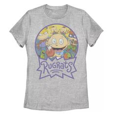Классическая футболка для группы Juniors&apos; Rugrats с изображением бутылки и логотипа Nickelodeon