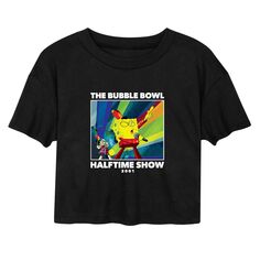 Укороченная футболка с рисунком Губки Боба для юниоров в перерыве между таймами Nickelodeon