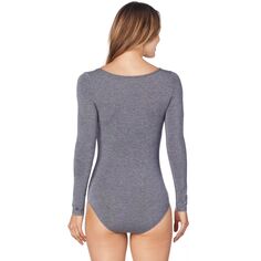 Женская мягкая одежда Cuddl Duds с эластичным боди с длинными рукавами Cuddl Duds, черный