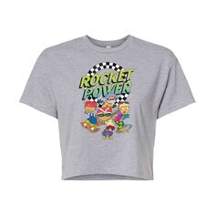 Укороченная футболка Nickelodeon Rocket Power Skating для юниоров Nickelodeon, серый
