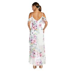 Женское платье Nightway с открытыми плечами и глубоким вырезом с цветочным принтом Nightway