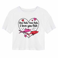 Укороченная футболка с изображением рыбки для юниоров Dr. Seuss Valentine&apos;s Day Two Licensed Character