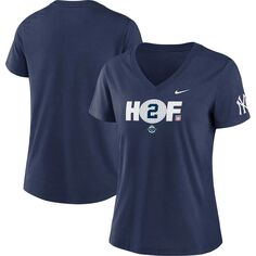 Женская темно-синяя футболка с v-образным вырезом Nike Derek Jeter New York Yankees HOF2 Tri-Blend Nike