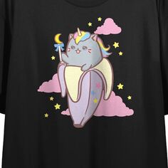 Укороченная футболка с рисунком Unicorn Bananya для юниоров Licensed Character