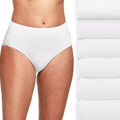 Женские трусики Hanes Ultimate, набор из 6 дышащих хлопковых трусиков 40H6CC Hanes