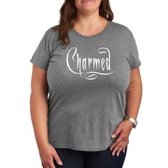 Детская футболка больших размеров с логотипом Charmed Licensed Character, светло-серый