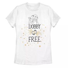 Футболка «Добби с Гарри Поттером» для юниоров — это футболка с рисунком Free Line Art Harry Potter