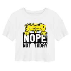Укороченная футболка с надписью «Нет, не сегодня» для юниоров «Губка Боб Квадратные Штаны» Licensed Character