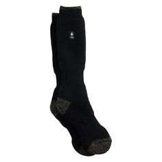 Женские однотонные длинные носки Ashley черного цвета с держателями для тепла Heat Holders