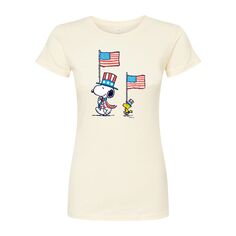 Облегающая футболка Juniors&apos; Peanuts Flag March Licensed Character