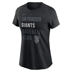 Женская черная футболка бейсбольного клуба Nike San Francisco Giants Nike