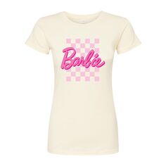Детская клетчатая футболка с графическим рисунком «Барби» Licensed Character
