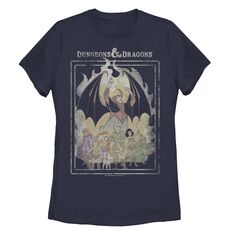 Детская футболка с потертым групповым портретом Dungeons And Dragons Licensed Character, темно-синий