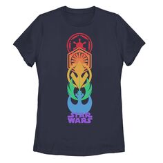 Детская футболка с радужным логотипом Star Wars Pride Licensed Character, темно-синий