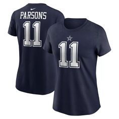 Женская темно-синяя футболка с именем и номером игрока Nike Micah Parsons Dallas Cowboys Nike