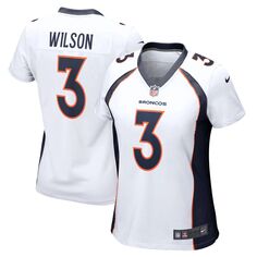 Женская белая игровая майка Nike Russell Wilson Denver Broncos Nike