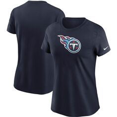Женская темно-синяя футболка с логотипом Nike Tennessee Titans Essential Nike