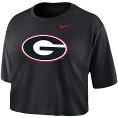 Женская укороченная футболка Nike Georgia Bulldogs Black Nike
