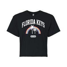 Укороченная футболка с рисунком Florida Keys для юниоров Licensed Character