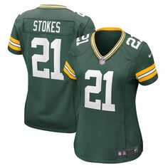 Женская игровая майка Nike Eric Stokes Green Green Bay Packers Nike