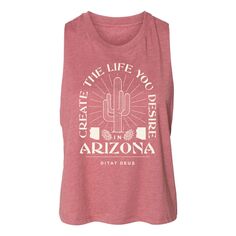 Майка с рисунком Arizona Racerback для юниоров Licensed Character, розовый