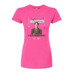 Облегающая футболка The Office для юниоров на день рождения Licensed Character, розовый