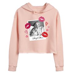 Укороченное худи Kiss с изображением Мэрилин Монро для юниоров Licensed Character, розовый