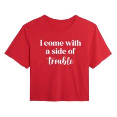 Укороченная футболка для юниоров Side Of Trouble Licensed Character
