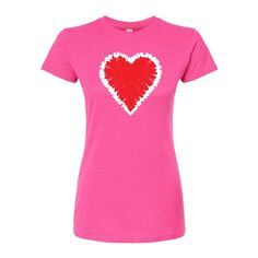 Юниорская футболка с рисунком в форме сердца и принтом Tie Dye Licensed Character, розовый