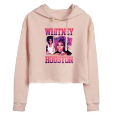 Укороченное худи для юниоров Whitney Houston Vintage Licensed Character, розовый