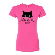 Футболка Judgeing You Cat для юниоров Licensed Character, розовый