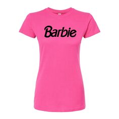 Детская футболка с логотипом Barbie и графическим рисунком Licensed Character, розовый