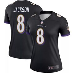 Женская черная майка Nike Lamar Jackson Baltimore Ravens Legend Team Nike
