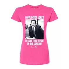 Облегающая футболка The Office Michael Loves для юниоров Licensed Character, розовый