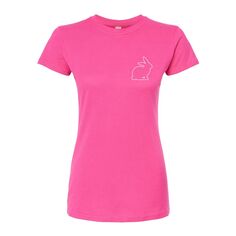 Облегающая футболка с контуром кролика для юниоров Licensed Character, розовый