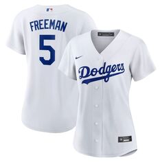 Женская белая майка Nike Freddie Freeman Los Angeles Dodgers Replica Player Nike