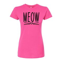Детская футболка с рисунком Meow Licensed Character, розовый