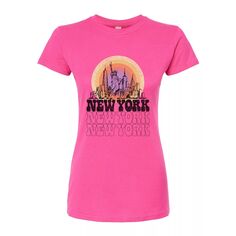 Юниорская футболка New York с винтажным приталенным рисунком и рисунком Licensed Character, розовый