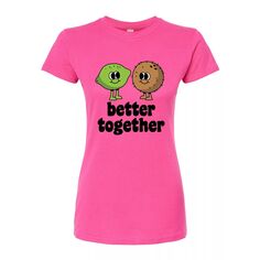 Детская футболка с рисунком лайма и кокоса Licensed Character, розовый