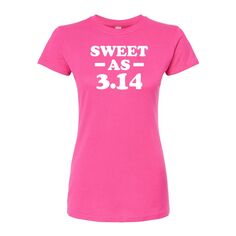 Детская футболка с приталенным рисунком &quot;Sweet As 3.14&quot; Licensed Character, розовый