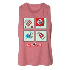 Майка для юниоров Monopoly Racerback Licensed Character, розовый