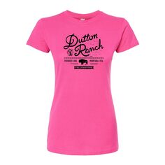 Облегающая футболка Yellowstone Dutton Ranch для юниоров Licensed Character, розовый