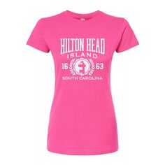 Футболка с графическим рисунком Hilton Head Island для юниоров Licensed Character, розовый
