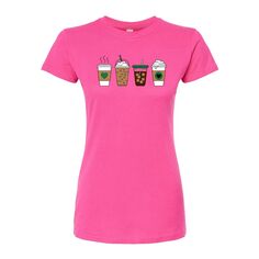 Облегающая футболка с кофейными чашками для юниоров Licensed Character, розовый