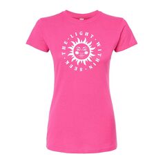 Юниорская футболка Sun Seek The Light в приталенном графическом дизайне Licensed Character, розовый
