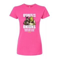 Детская облегающая футболка Shrek Like Onions Licensed Character, розовый
