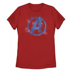 Детская футболка с графическим логотипом Marvel Avengers, окрашенным в виде аэрозольной краски Licensed Character, красный