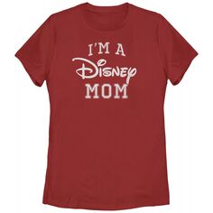 Футболка Disney&apos;s Juniors с рисунком «Я мама Диснея» Licensed Character, красный
